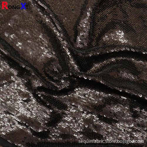 Hot Selling 3Mm Black Sequin Fabric